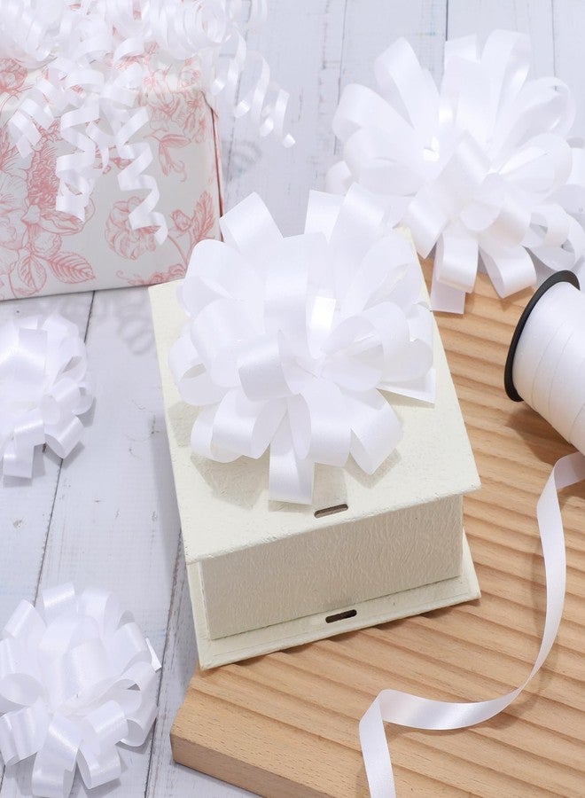 FORBINBO 16 Pcs Gift Bows Assortment - 4 Size Gift Bowsand 2 Crimped Curling Ribbons, Perfect for Christmas, Holiday，Birthdays, Weddings, Baby/Bridal Showers, Party (White - Image 5