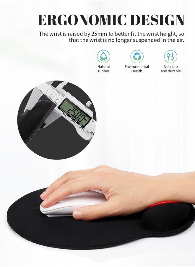 Generic - Mouse Pad With Wrist Pad Ergonomic Gaming Mouse Mat Small Size Soft Foldable Non-Slip Washable Relieve Wrist Pain Protect Wrist Suitable For Office Games - Image 1