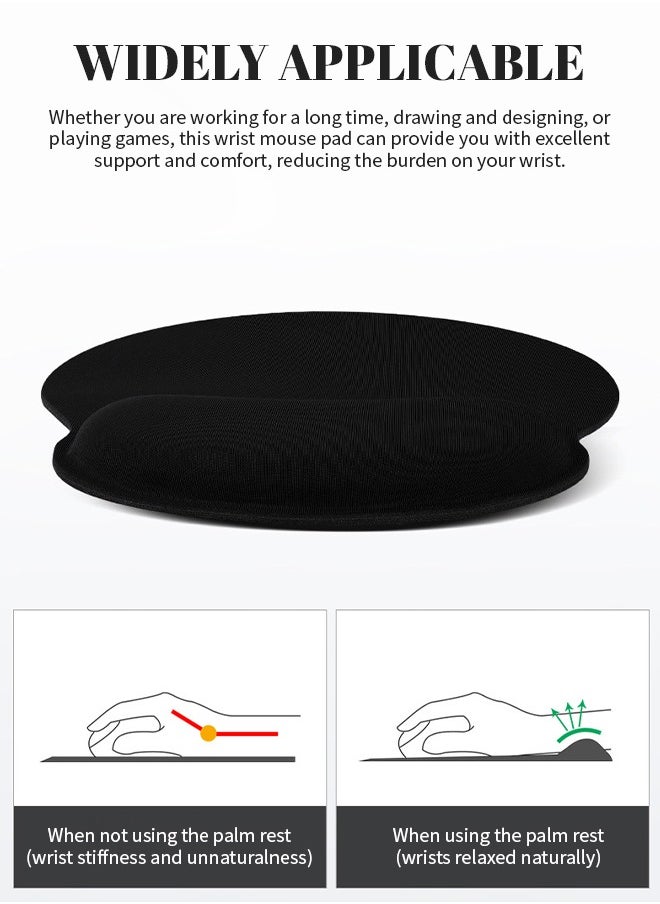 Generic - Mouse Pad With Wrist Pad Ergonomic Gaming Mouse Mat Small Size Soft Foldable Non-Slip Washable Relieve Wrist Pain Protect Wrist Suitable For Office Games - Image 1