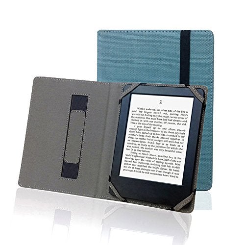ENJOY-UNIQUE Natural Hemp Linen Cover Case for 7.8 inch eReader Onyx Ritmix Icarus kobo Pocketbook Boox ebook Reader Cover Case (Aegean Blue) - Image 1