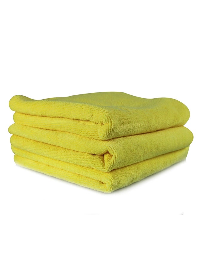 Chemical Guys Workhorse Professional Grade Microfiber Towel Yellow 16 x 16 Inch 7000508 - Image 2