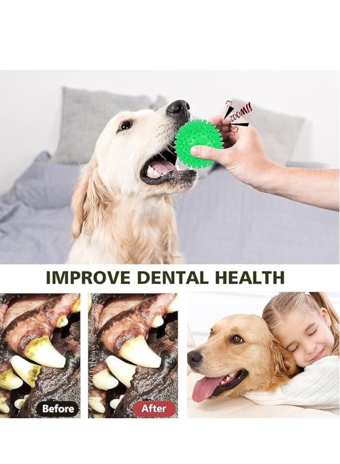 FunMay 6-pack Squeaky Dog Toy Balls 6 Colors Puppy Chew Toys for Teething, BPA Free Non-Toxic, Spikey Medium, Large & Small Dogs, Durable Aggressive Chewers Spikey Dog Balls Squeaky Dog Toys Pet Toys Rubber Dog Toy Balls Puppy Chew Toys for Teething Durable Dog Toys for Aggressive Chewers Fetch Toys for Medium Large Dogs - Image 3