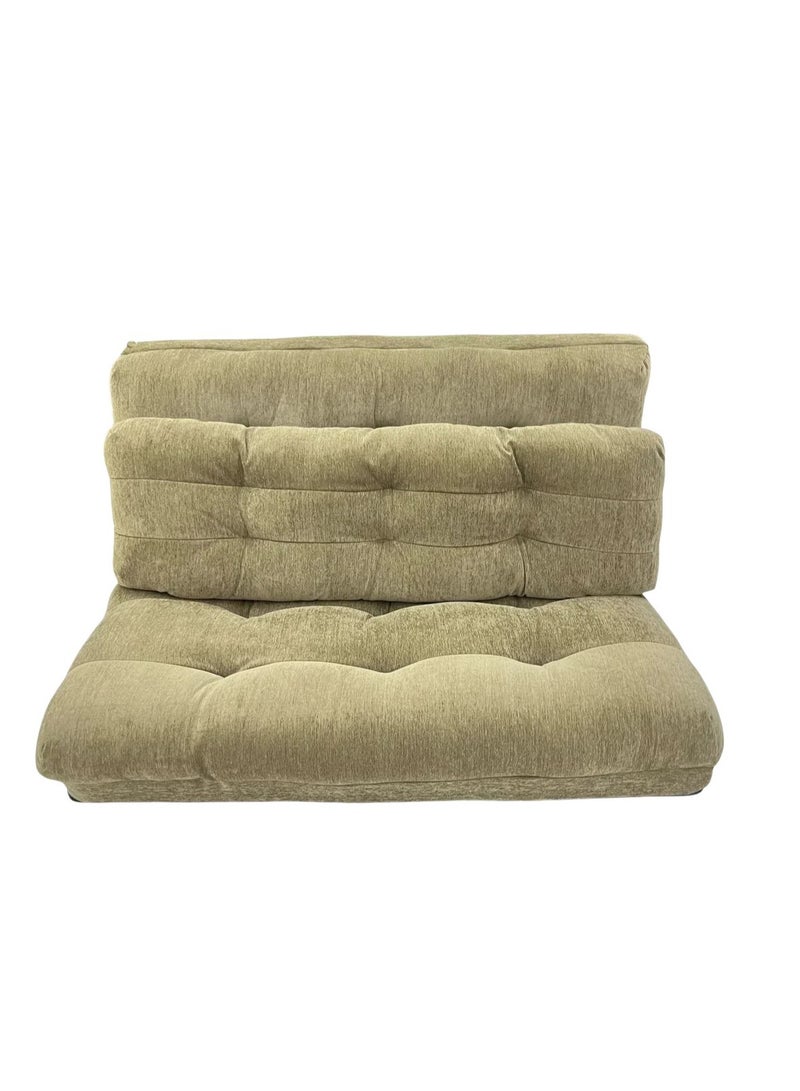Albawadi Folding Floor Sofa Chair Comfort Sleep Bed Adjustable Back Bread Design Green - Image 2