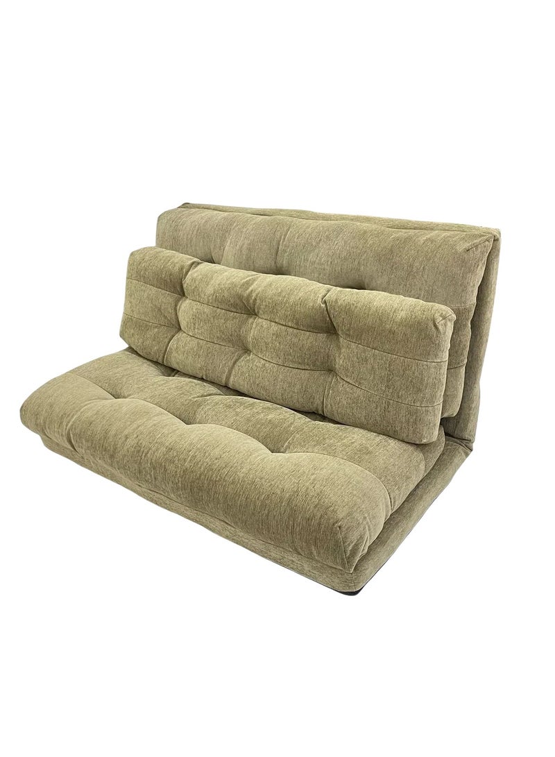 Albawadi Folding Floor Sofa Chair Comfort Sleep Bed Adjustable Back Bread Design Green - Image 3
