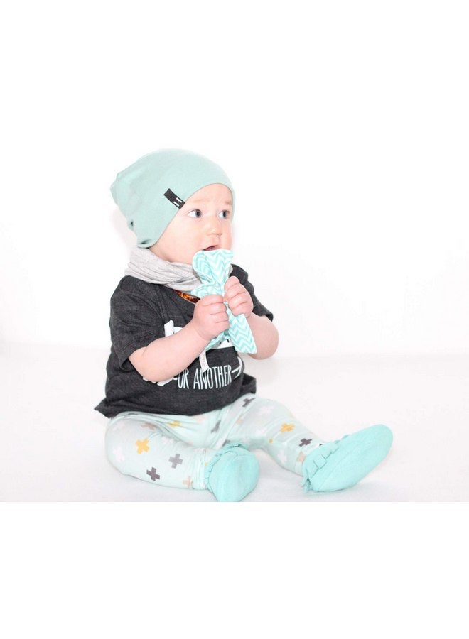 Baby Paper Crinkly Baby Toy, Turquoise Zig Zag - Image 3