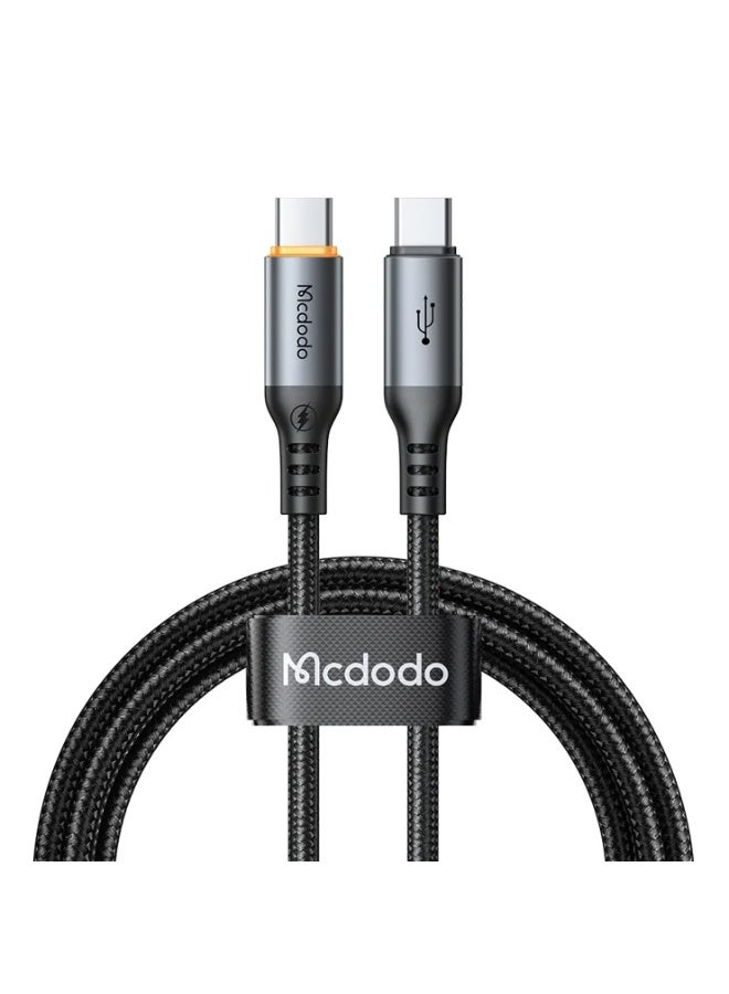 Mcdodo Auto Power Off USB-C to USB-C Cable 100W 1.2m – PD Fast Charging Type-C Data Sync Cable for Android Phones, Samsung Galaxy, Tablets, Laptops – Black - Image 2