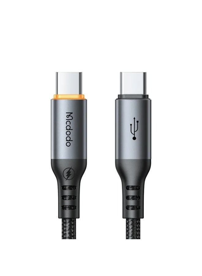 Mcdodo Auto Power Off USB-C to USB-C Cable 100W 1.2m – PD Fast Charging Type-C Data Sync Cable for Android Phones, Samsung Galaxy, Tablets, Laptops – Black - Image 1