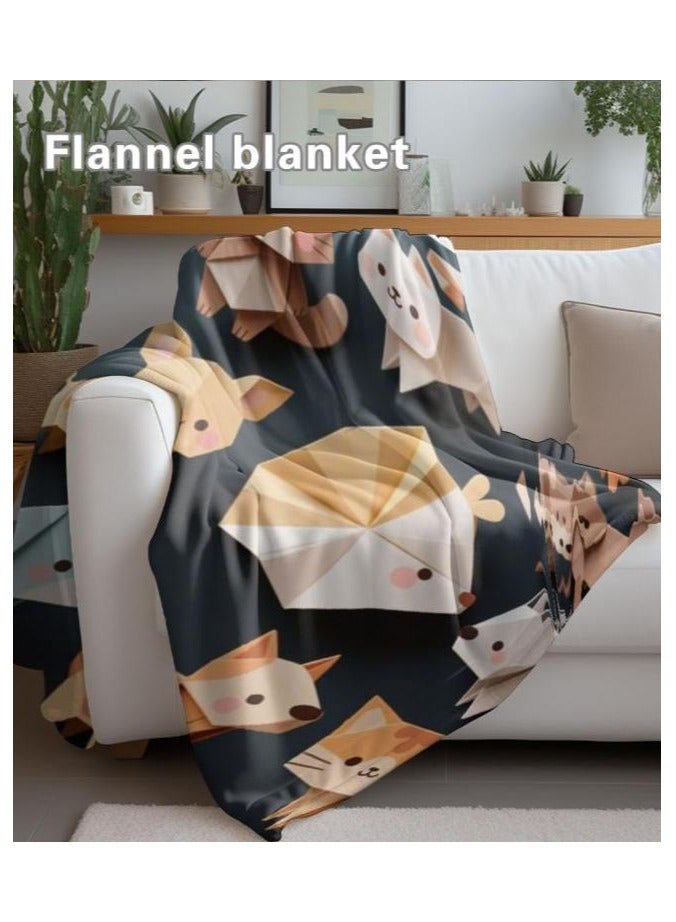 عام بطانية رقيقة من الفانيلا الكرتونية للأطفال أو الطلاب (دافئة ومريحة ومناسبة للنوم والألعاب) 100 سم * 150 سم - 337 - Image 5