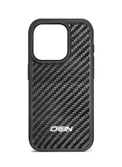 crbn Carbon Fiber Phone Case for iPhone 15 Pro Slim Lightweight Twill Design Shockproof Drop Protection Carbon Fiber Texture Anti-Scratch Cover Non Slip Grip for Maximum Durability 