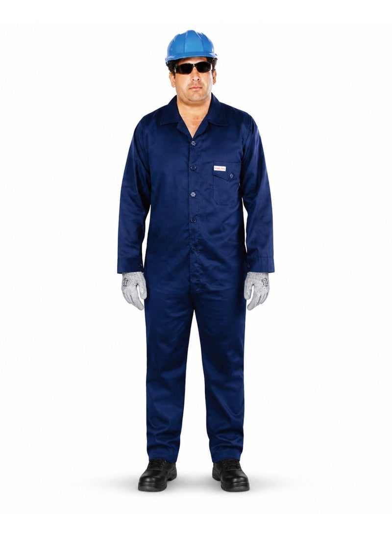 Vaultex Navy Blue Industrial Safety Overall for Construction, Engineering, Manufacturing, Maintenance & Workshop Use - Image 1