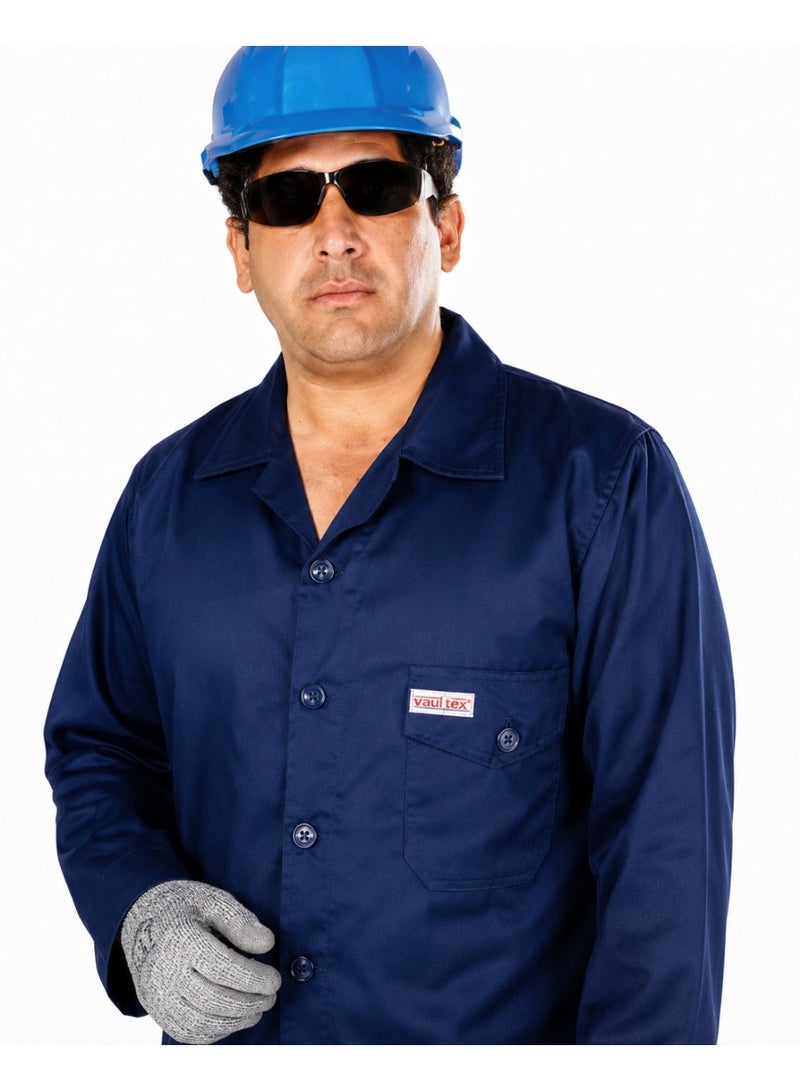 Vaultex Navy Blue Industrial Safety Overall for Construction, Engineering, Manufacturing, Maintenance & Workshop Use - Image 2