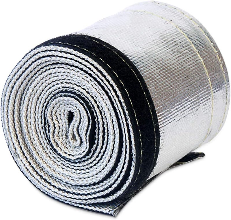 LEDAUT 2 Pcs Heat Shroud Sleeve Aluminized Sleeving with Hook&Loop Closure 3/4" I.D.x 10FT with 20PCS Stainless Steel Cable Metal Ties and 1Pair of Operating Gloves - Image 5