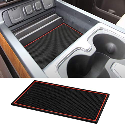 ROCCS Center Console Organizer Secret Compartment Cover Tray for GMC Sierra Accessories 2014-2018 1500 2500HD 3500HD Chevy Silverado 2014 2015 2016 2017 2018 2019 Black - Image 1