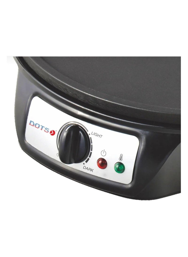 DOTS Crepe maker, 30 cm diameter, Adjustable temperature control, 1000W CPD-603, Black - Image 5