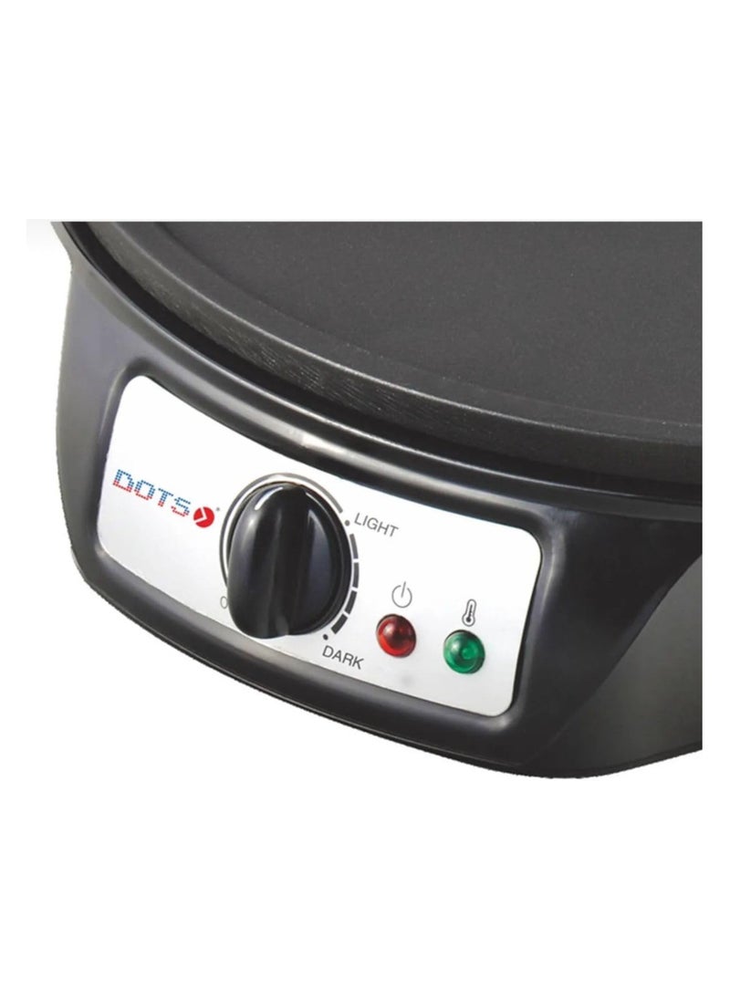 DOTS - Dots Crepe maker, 30 cm diameter, Adjustable temperature control, 1000W CPD-603, Black - Image 1