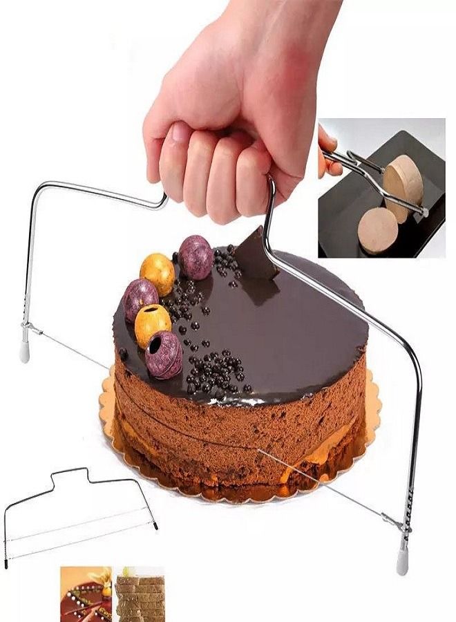 Double-Line Cake Slicer Silver - Image 1
