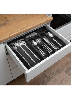 XiuWoo Expandable Adjustable Cutlery Drawer Organizer, Utensil Kinfe Trayanna, Silverware and Flatware Holder, Closet Cutlery Tray for Spoons Forks Knives,  - Image 4