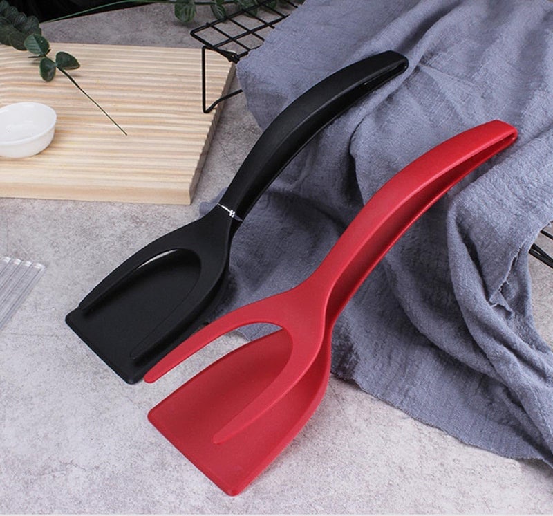 Gircss Egg Flipper, 2 in 1 Grip and Flip Spatula Tongs, Egg Flipper Tong Pancake Fish Sandwiches French Toast Omelet Making Cooking Tongs - Image 5