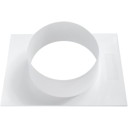 Vent Systems 6" Inch White Plastic Duct Connector Male-Fit Flange - Straight Ventilation Pipe Adapter for HVAC Cooling and Heating Pipes in Bathroom, Kitchen - Easy to Install for Indoor and Outdoor - Image 1