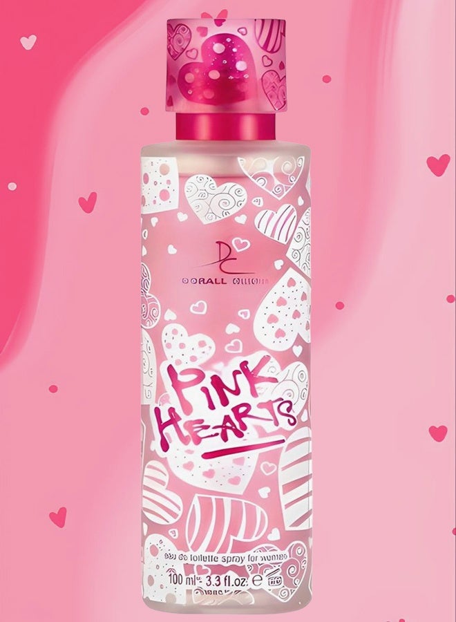 DORALL COLLECTION 6 Pieces Pink Hearts Spray For Women EDT 100ml - Image 2