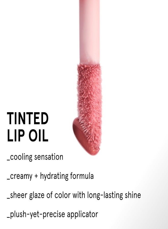 Glossier Lip Glaze Cooling Lip Oil, Creamy Warm Rose - Image 3