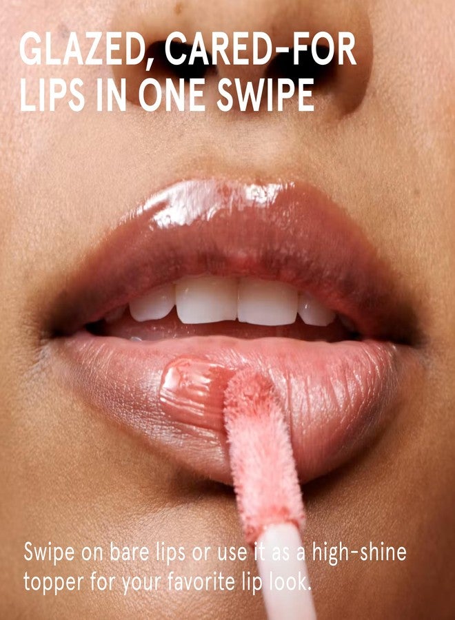 Glossier Lip Glaze Cooling Lip Oil, Creamy Warm Rose - Image 4
