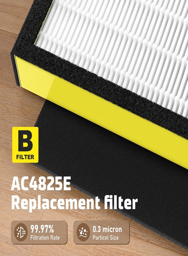 FMDZFL 4 Pack FLT4825 HEPA Filter B Replacement Compatible with AC4825 AC4825E AC4300 AC4800 AC4880 AC4900 AC4850, 4 True HEPA Filters & 6 Activated Carbon Pre-filters - Image 3