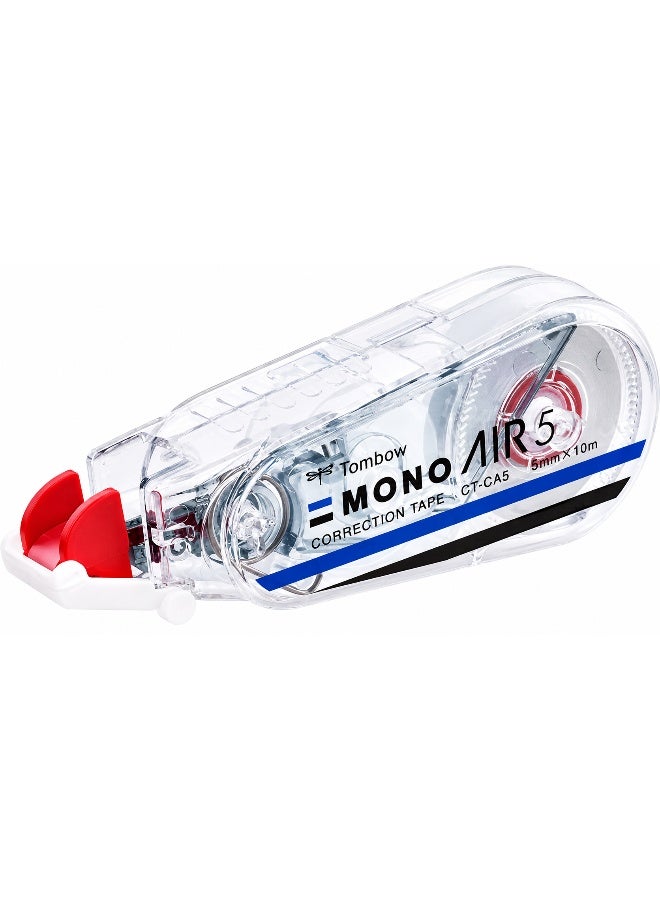 TOMBOW MONO Air Correction Tape CT-CA5, 5 mm tape width, White, Plastic, 1 dispenser for school notes - Image 1