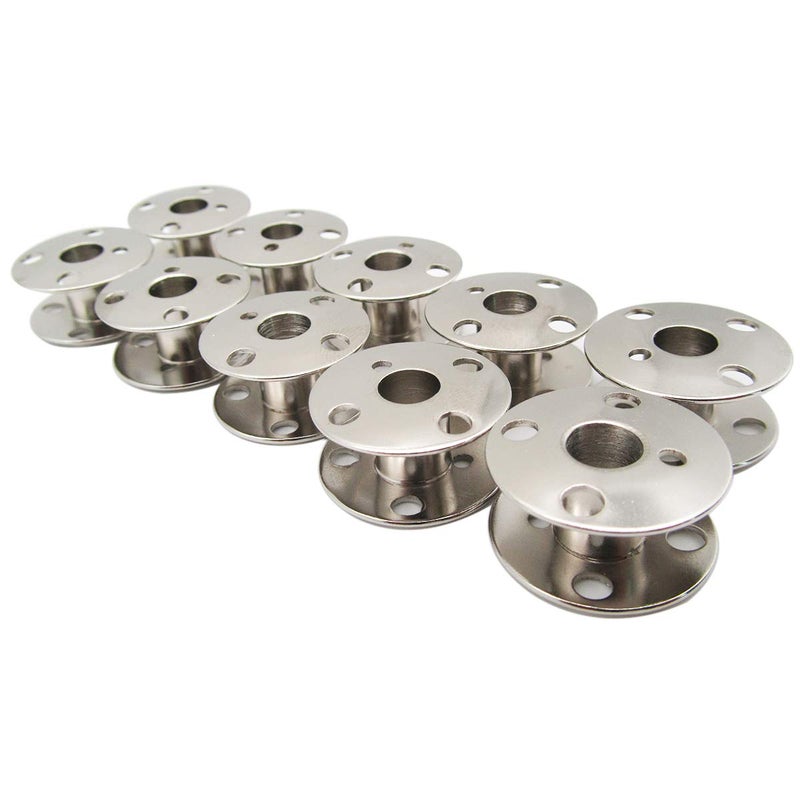 CKPSMS Brand - Metal Bobbins #172222 Compatible with Singer Class 66,66-6, 99, 99-13, 185, 185CL,192,201 (10PCS) - Image 1