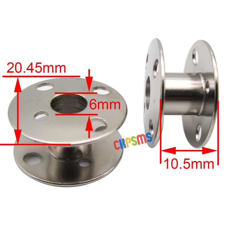 CKPSMS Brand - Metal Bobbins #172222 Compatible with Singer Class 66,66-6, 99, 99-13, 185, 185CL,192,201 (10PCS) - Image 3