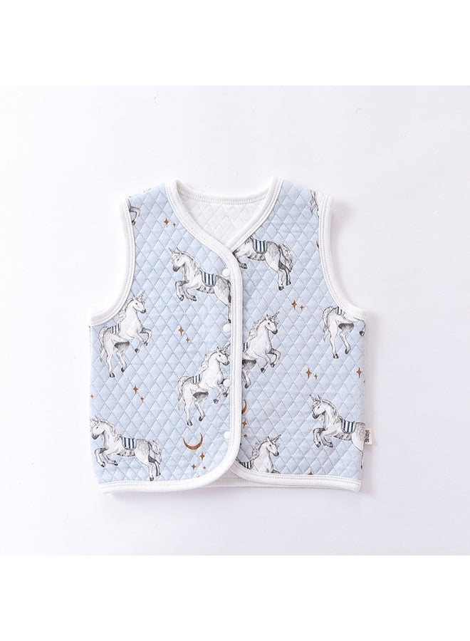 Baby Vest Autumn And Winter Outer Wear Winter Baby Vest Top Wear Boys And Girls Quilted Warm Small Vest Thickened