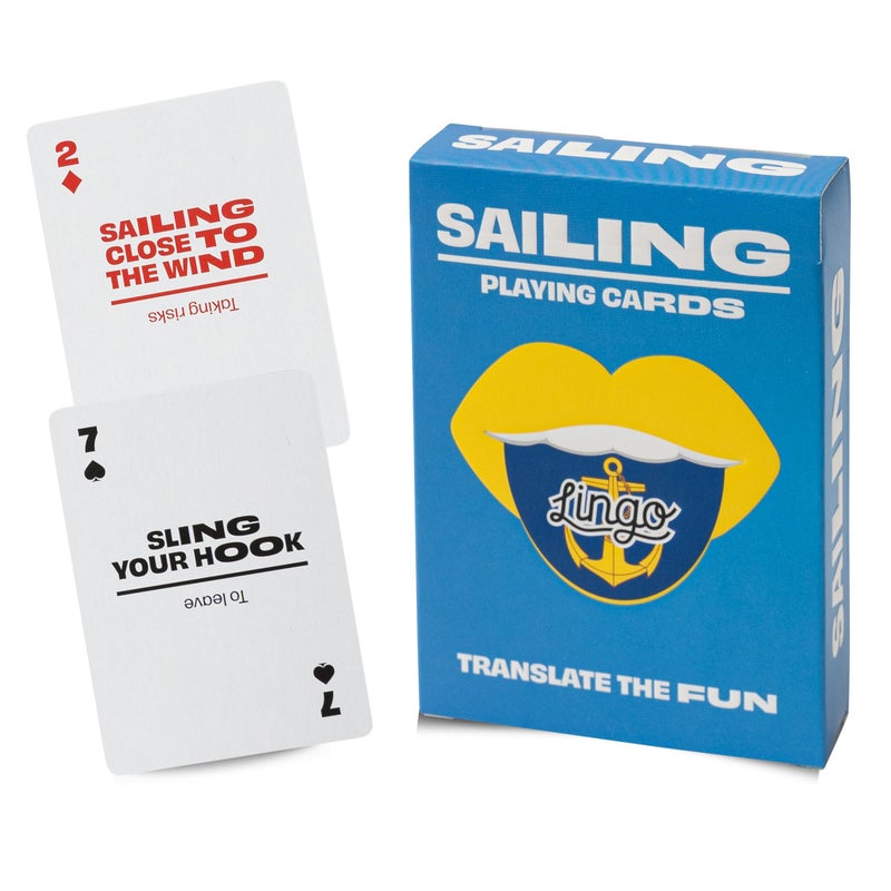 Lingo Sailing Playing Cards Travel Flashcards Learn Sailing Marintime Slang Vocabulary in A Fun Easy Way 52 Essential Translations - Image 3