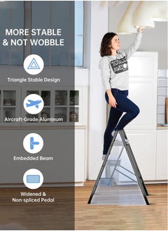 SUNRISE Household 3 Steps Portable Folding Ladder  - Image 3