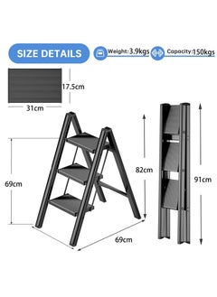 SUNRISE Household 3 Steps Portable Folding Ladder  - Image 4