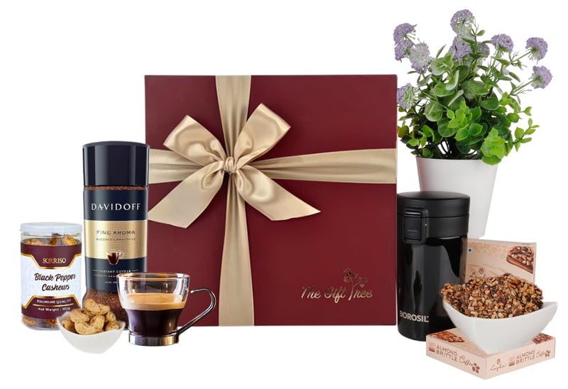 The Gift Tree Premium Gourment Gifts Hamper | Coffee & Dry Fruits Hamper | Gift for Christmas, Birthday, Family, Men & Women - Image 1