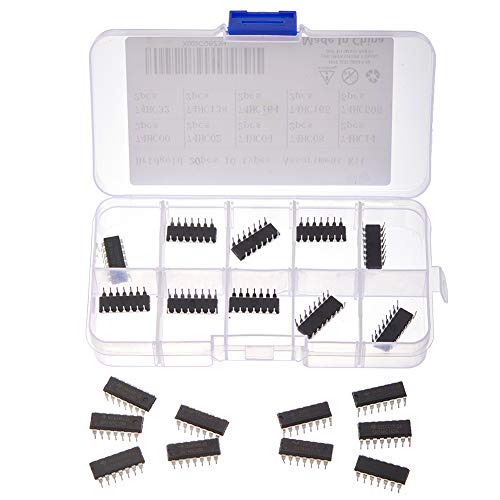Bridgold 20pcs 10 Types 74HCxx Series IC Assortment Kit,Shift Output Registers IC chip,Including 74HC00 74HC02 74HC04 74HC08 74HC14 74HC32 74HC138 74HC164 74HC165 74HC595 Each 2 pcs. - Image 4