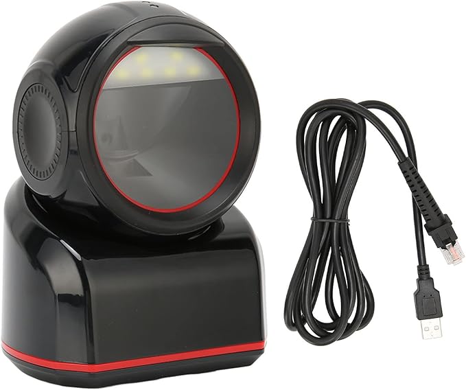 USB ماسح الباركود ثنائي الأبعاد أحادي الاتجاه قارئ رمز الاستجابة السريعة بغلاف ABS أسود مقاوم للتداخل الضوئي - Image 1