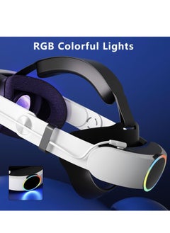 XICEN Head Strap with 10000mAh Battery for Oculus/Meta Quest 3, Adjustable Headband Bracket with RGB Light, Extend 2-4 Hours Playtime & Pressure Reduction VR Accessory  - Image 3