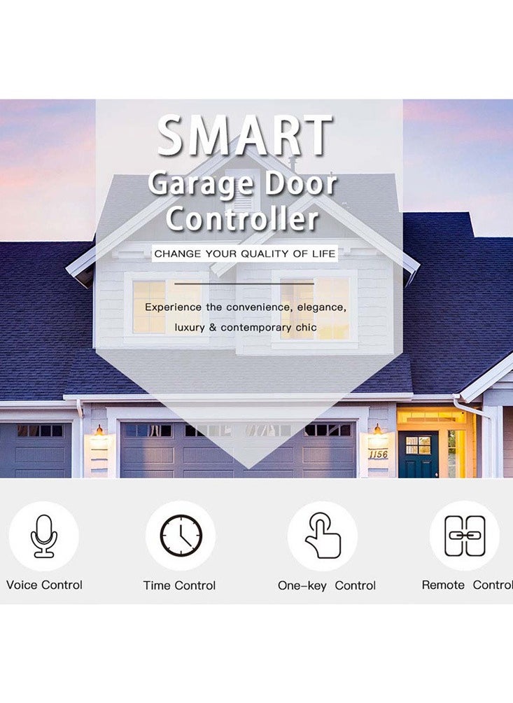Meiyilan - Wi-Fi Smart Garage Door Opener Controller, Smart Life/Tuya APP Remote Monitor Your Garage Door Anywhere Anytime, Compatible with Alexa Google Home Yandex No hub Required - Image 1
