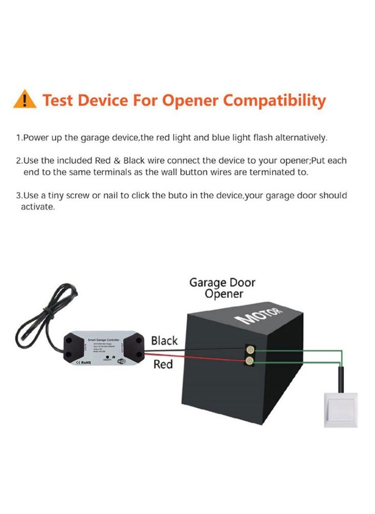 Meiyilan - Wi-Fi Smart Garage Door Opener Controller, Smart Life/Tuya APP Remote Monitor Your Garage Door Anywhere Anytime, Compatible with Alexa Google Home Yandex No hub Required - Image 1