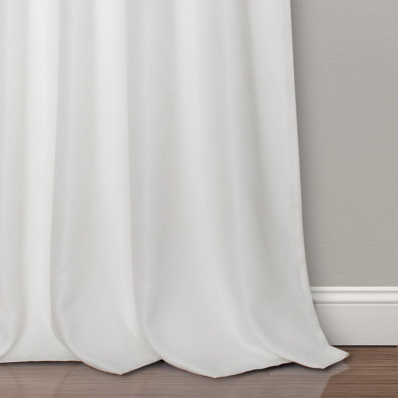 Lush Decor Weeping Flower Light Filtering Window Curtain Panels, Pair, 52"W x 84"L + 2" Header, Navy & Blue - Charming Modern Floral Curtains for Living Room, Dining Room, & Bedroom - Image 5