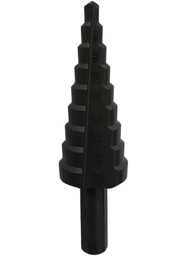 Dumdaar DUMDAAR 1pc Black Step drill bit 420mm Titanium coated for Metals Wood Plastic Aluminium drilling 