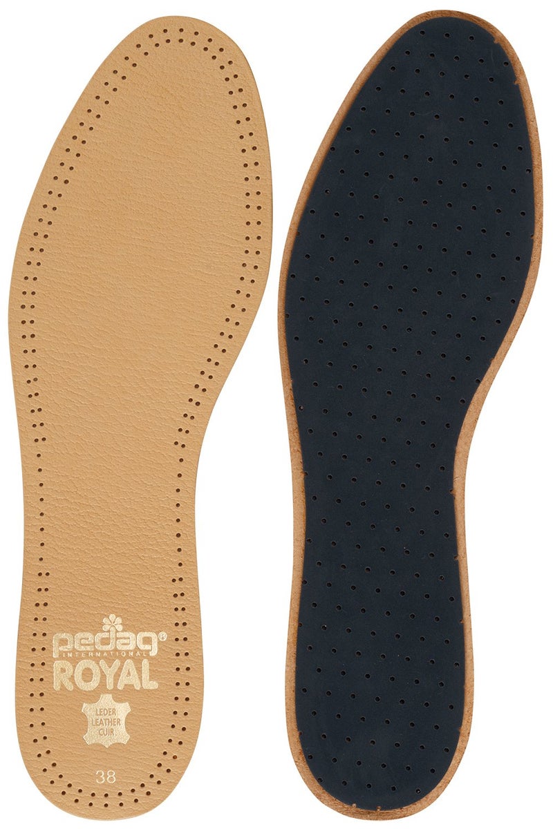 Pedag Royal | Genuine Lambskin Leather Insoles | Made in Germany | Vegetable-Tanned Leather | Activated Carbon for Anti-Odor | Latex Foam Padding | Thin & Absorbent | US Men 15/ EU 48 | Tan - Image 1