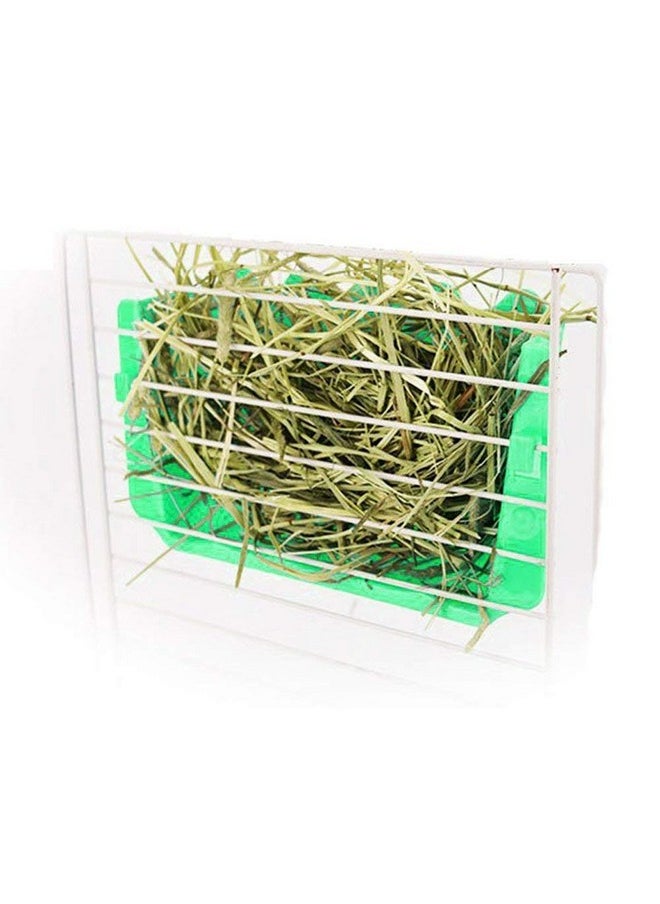 Sage Square Portable & Cage Attach Hay Rack/Grass Feeder/Holder for Rabbit/Guinea Pig/Ferret (Green)  - Image 4
