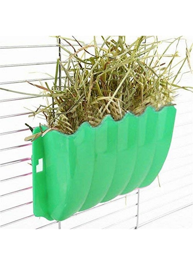 Sage Square Portable & Cage Attach Hay Rack/Grass Feeder/Holder for Rabbit/Guinea Pig/Ferret (Green)  - Image 1