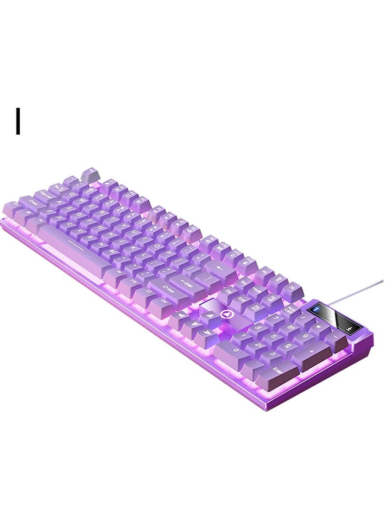 Wired Keyboard Backlight Mechanical Feel Color Matching 104 Keys Computer E-Sports Desktop Gaming Keyboard Peripherals  - Image 3