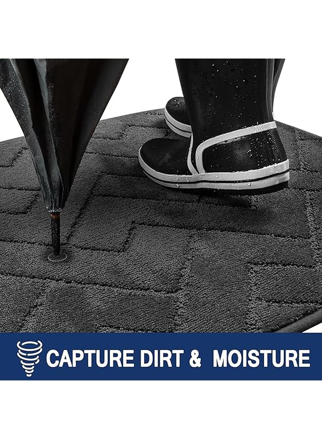 erorex Dirt Trapper Indoor Door Mat Machine Washable Entrance Rug Super Absorbent Dog Doormat Non Slip Inside Floor Mat For Entryway Muddy Shoes And Paws Style2 - Image 5