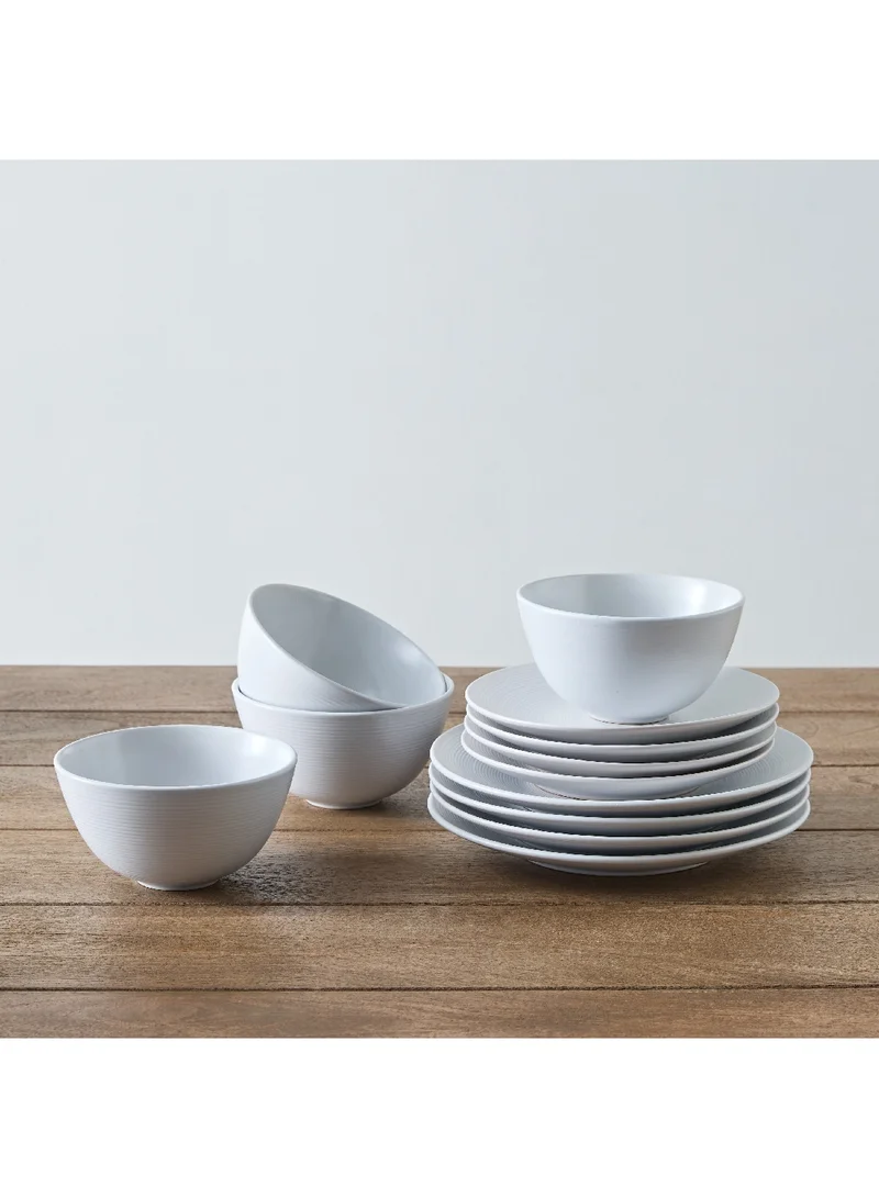Home Box Elegenza Swirl 12-Piece Dinner Set 27.5 x 27.5 x 2 cm