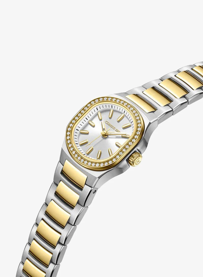 شيروتي 1881 Trento Lady Silver Dial, Stainless Steel Bracelet, Analog Watch for Women, 26mm