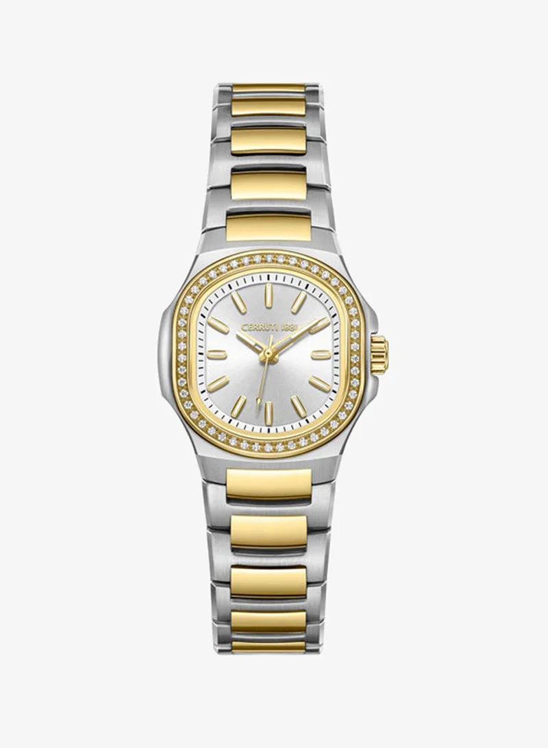 شيروتي 1881 Trento Lady Silver Dial, Stainless Steel Bracelet, Analog Watch for Women, 26mm